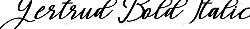 Gertrud Bold Italic字体转换